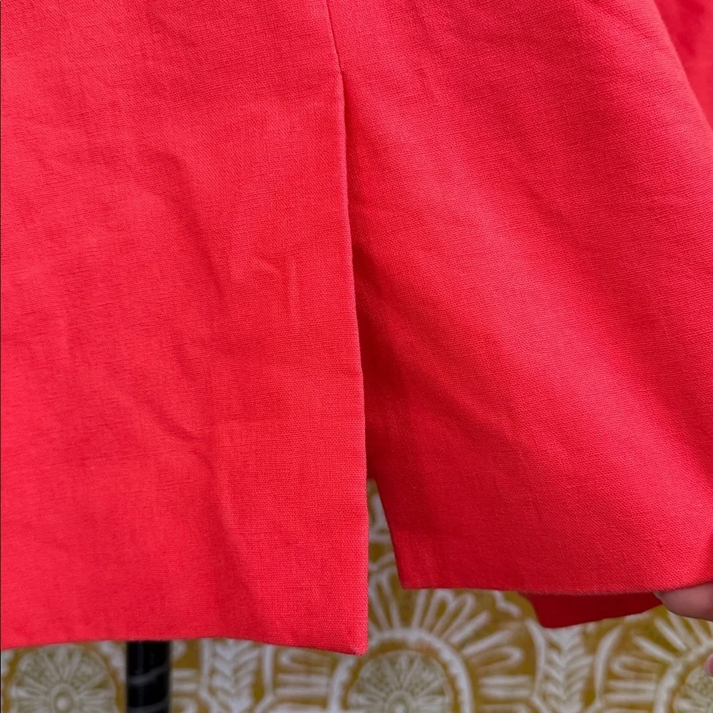 J. Crew Holland Linen-Blend One-Button Blazer in Flame Orange $178 Sz 22
